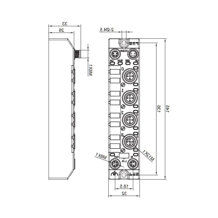 Supports multi-protocol Master, 4-port, IO-Link Master, Class B, and 007BA1